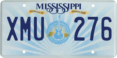 MS license plate XMU276