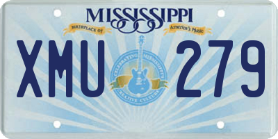 MS license plate XMU279