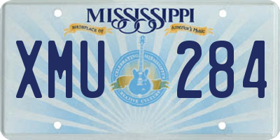 MS license plate XMU284