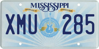 MS license plate XMU285