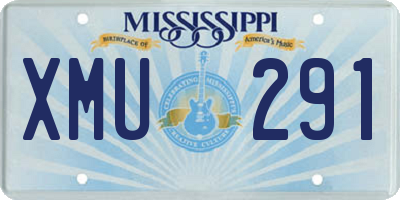 MS license plate XMU291