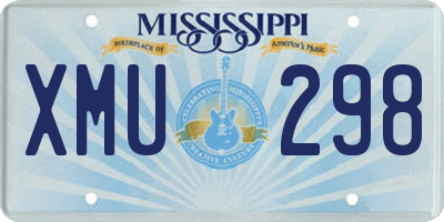 MS license plate XMU298