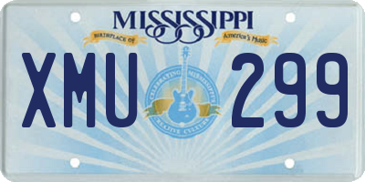 MS license plate XMU299