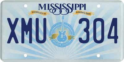 MS license plate XMU304