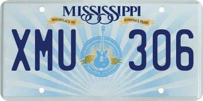MS license plate XMU306