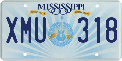 MS license plate XMU318