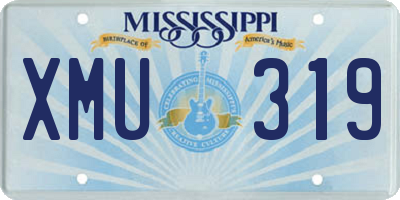 MS license plate XMU319