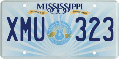 MS license plate XMU323