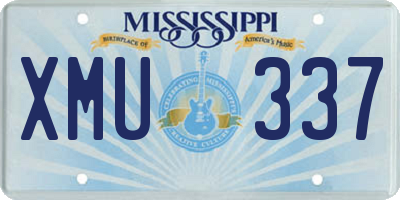 MS license plate XMU337