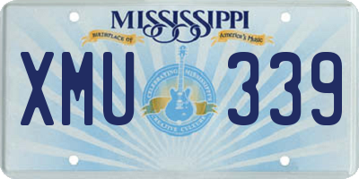 MS license plate XMU339