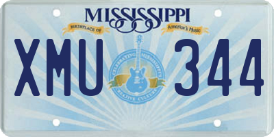 MS license plate XMU344