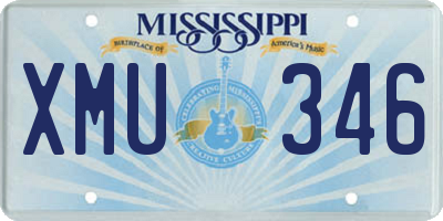MS license plate XMU346