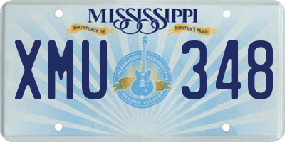 MS license plate XMU348