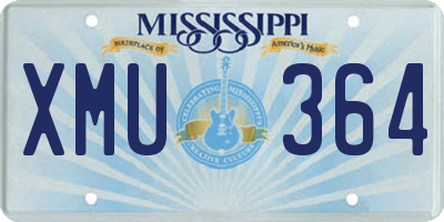 MS license plate XMU364