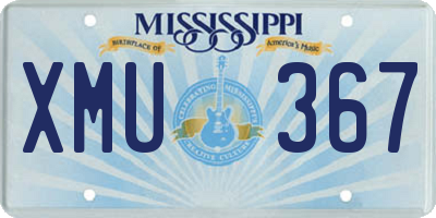 MS license plate XMU367