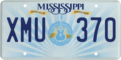 MS license plate XMU370