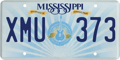 MS license plate XMU373