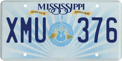 MS license plate XMU376