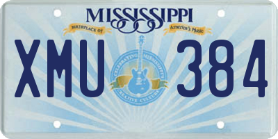 MS license plate XMU384