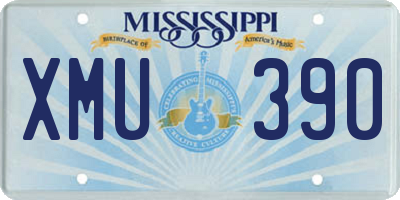 MS license plate XMU390