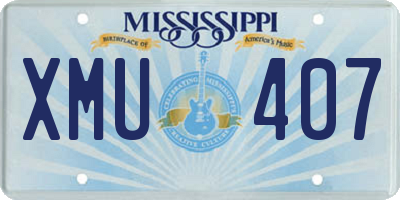 MS license plate XMU407