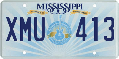 MS license plate XMU413