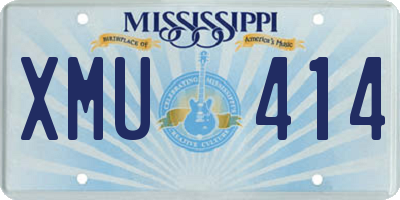 MS license plate XMU414