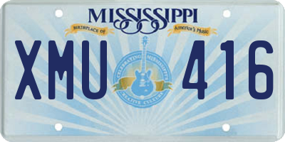 MS license plate XMU416