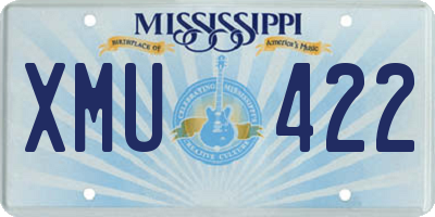 MS license plate XMU422
