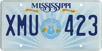 MS license plate XMU423