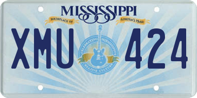 MS license plate XMU424