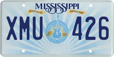 MS license plate XMU426