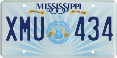 MS license plate XMU434