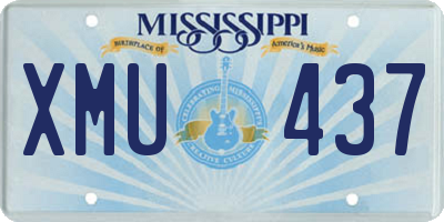 MS license plate XMU437