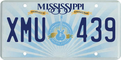MS license plate XMU439