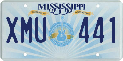 MS license plate XMU441