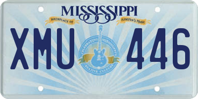 MS license plate XMU446