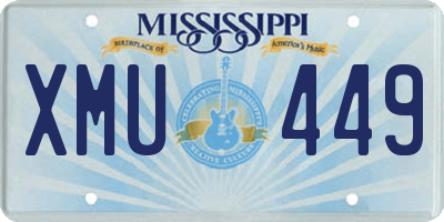 MS license plate XMU449