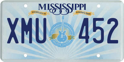 MS license plate XMU452