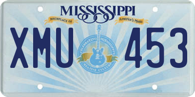MS license plate XMU453