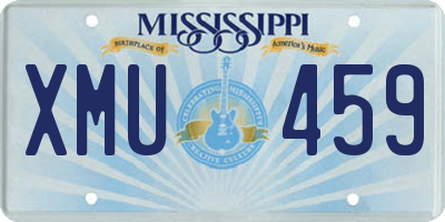 MS license plate XMU459