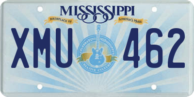 MS license plate XMU462