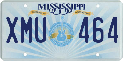 MS license plate XMU464