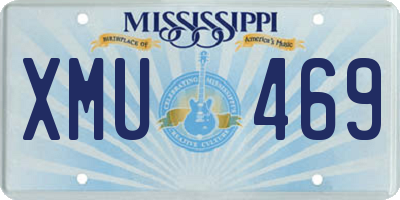 MS license plate XMU469