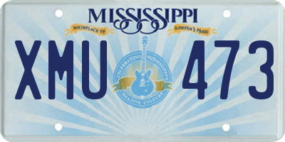 MS license plate XMU473