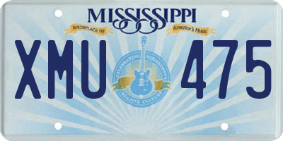 MS license plate XMU475