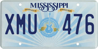 MS license plate XMU476
