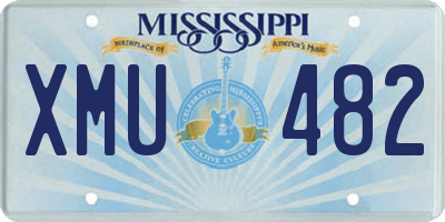 MS license plate XMU482