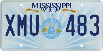 MS license plate XMU483