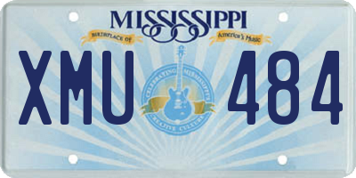 MS license plate XMU484